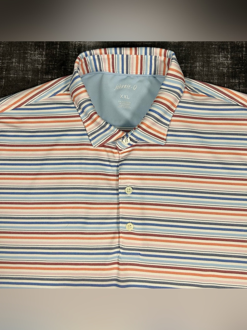 Johnnie-O Golf Polo Mens 2XL Multicolored Striped West Coast PrepFormance Shirt